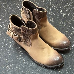 J.B. Dillon Two-Tone Ankle Boots